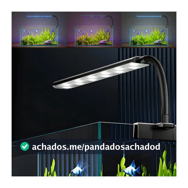 Luminária De Aquário Led 5w Usb Com 3 Modos De Cores