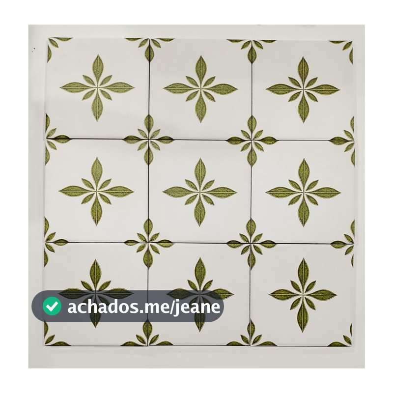 Ladrilho Decorativo Para Revestimento de Parede Geométrico Floral MADALENA-VALÊNCIA Kit 9 Pçs De 15x15cm.
