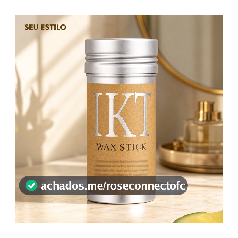 Bastão de Cera Capilar IKT Wax Stick Controla Fios Rebeldes Elimina Frizz Deixa Cabelo Alinhado para Penteados Perfeitos
