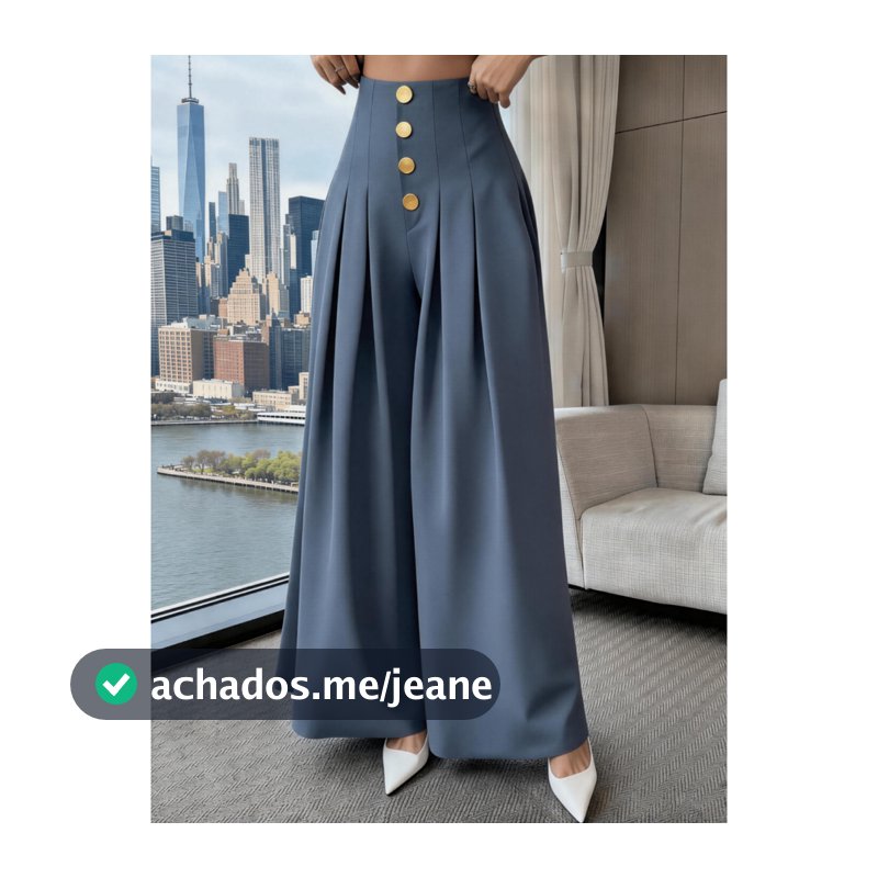 Calças Casuais Folgadas Para Férias Femininas P M G GG G1 G2 G3