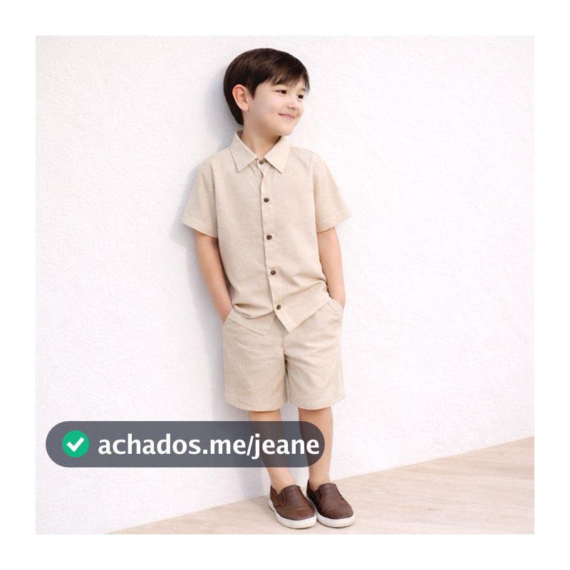 Conjunto Social Infantil Menino Camisa + Shorts 2 Peças | Festa, Batizado, Casual Chic