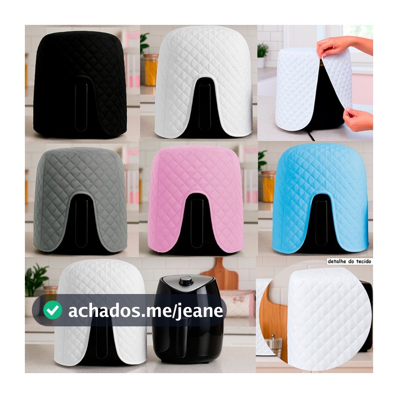 Capa para Air Fryer Fritadeira Elétrica 3,5L 4,L e 12L Protetora Matelado Jogo Cozinha Airfryer