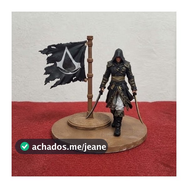 Action Figure Edward Kenway Assassins Creed Black Flag 3D- Pintura a mão