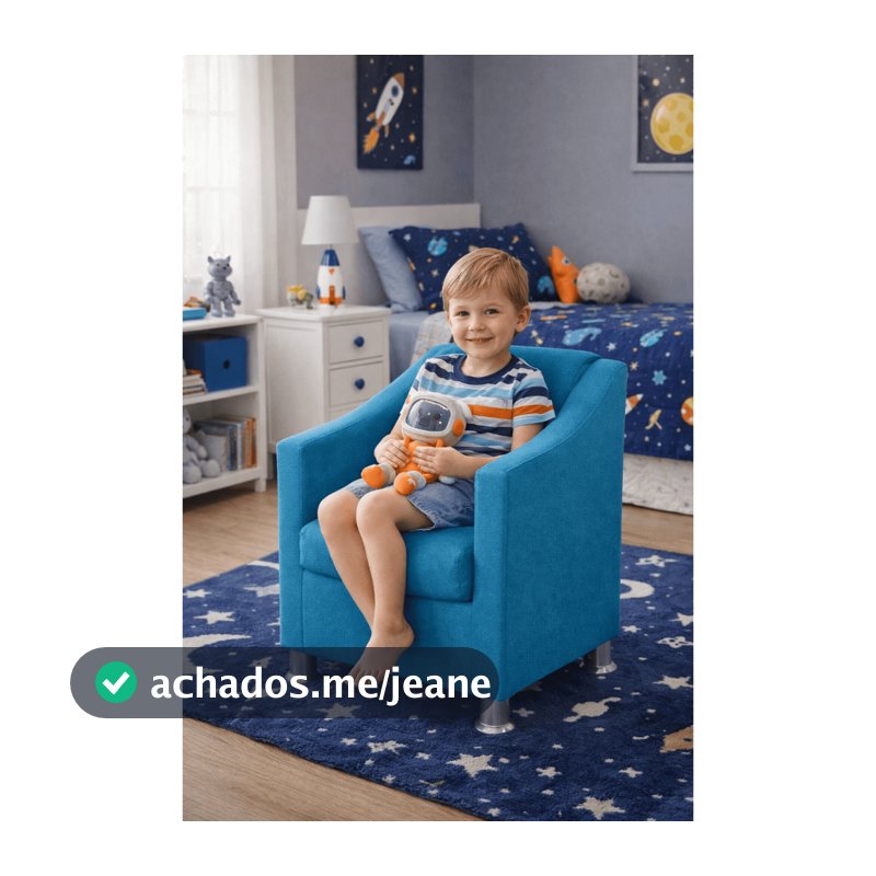 INFANTIL - Poltrona Cadeira Sofá Sofázinho Infantil para Crianças de 2 - 6 anos - Poltrona Tillinha Mini Tillak