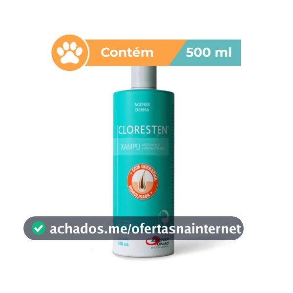 Shampoo Antibacteriano Agener Dr.clean Cloresten 500 Ml