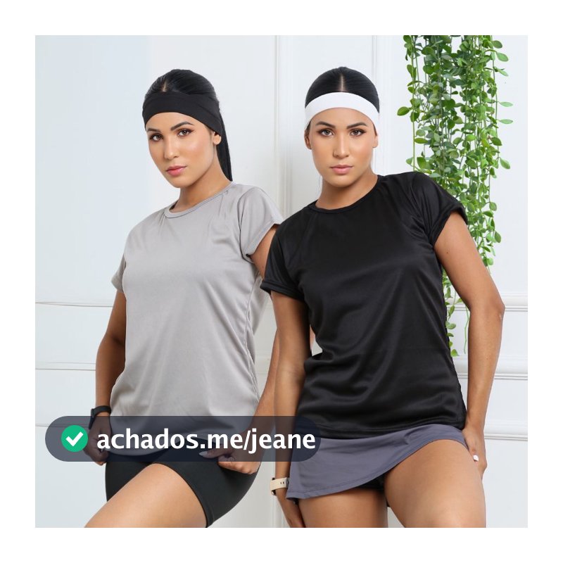 Kit 2 Camisetas Femininas Dry Fit Poliéster Premium Proteção