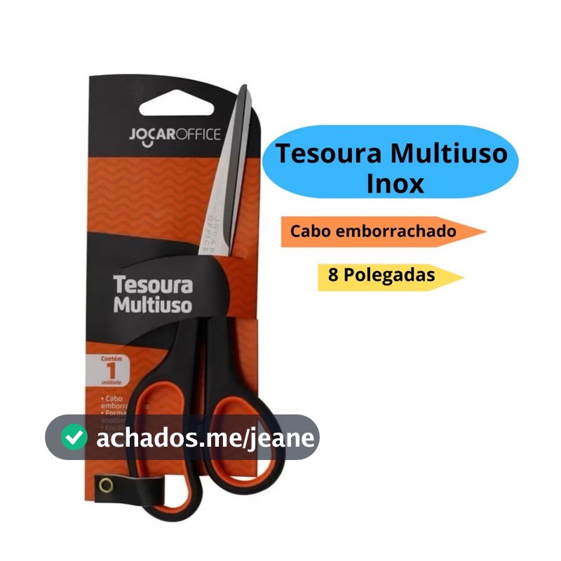 Tesoura Multiuso Inox 8 Polegadas 21cm Jocar Office
