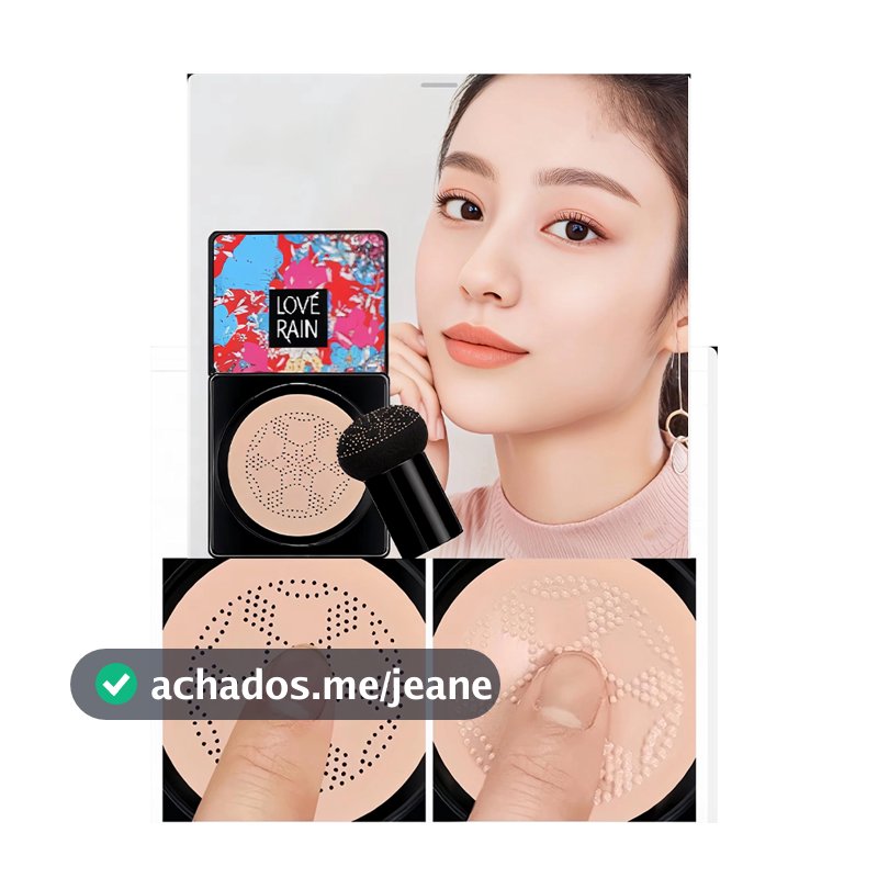 LOVÉ RAIN BB Cream/Base/Corretivo com Esponja de Cogumelo/Base Natural Lançamento de Novo