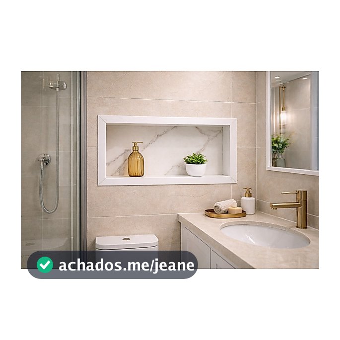 NICHO BANHEIRO PORCELANATO DE EMBUTIR NA PAREDE 60X30 ORGANIZADOR BOX SHAMPOO