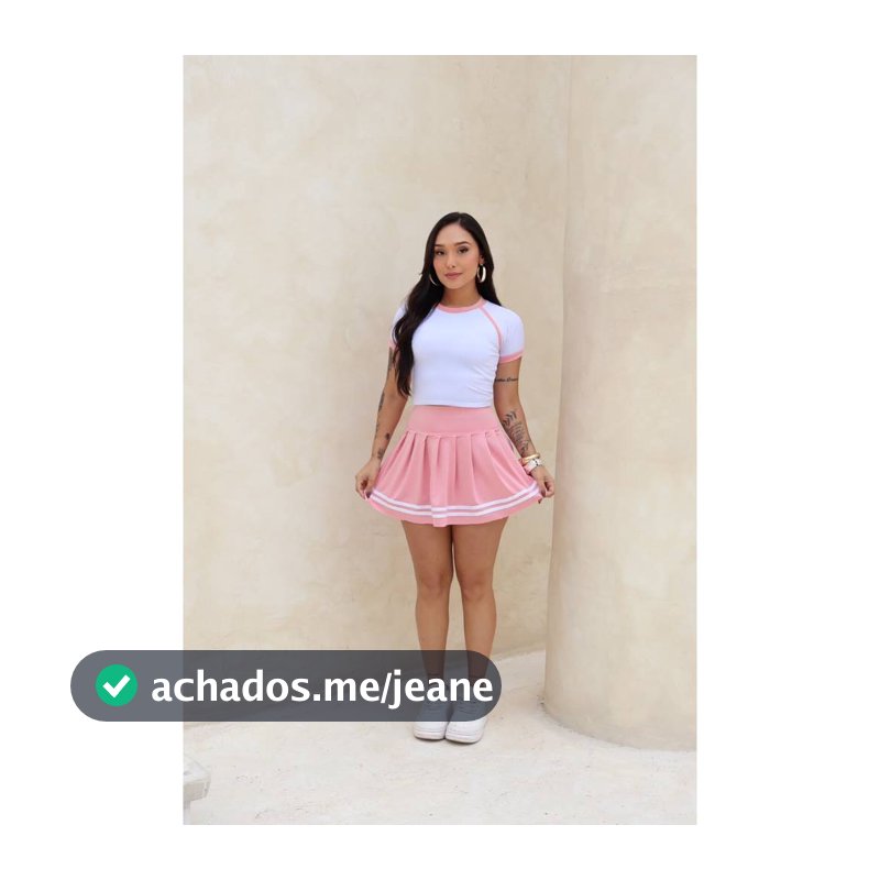 Conjunto Feminino Suplex Blusa e Short Saia com Listras Moda Blogueira Casual