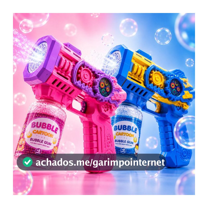 Lança Bolhas Sabão Automático Brinquedo Infantil Menino Menina Festa Aniversário Presente Elétrico