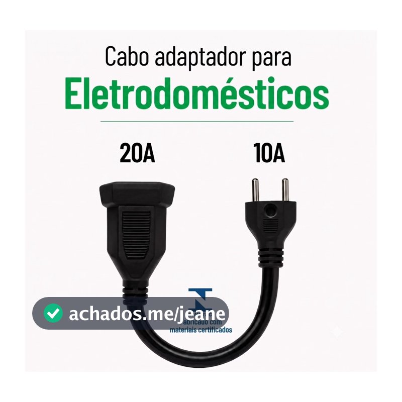 Adaptador Tomada Eletrodoméstico 100% Cobre 20a 3p Pra 10a 2p 1kv 2x2,5