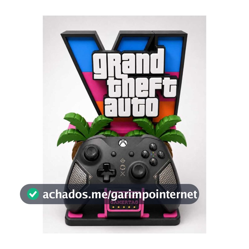 Suporte Gamer GTA IV para Controle ou Headset – Opções com Luminária em Impressão 3D