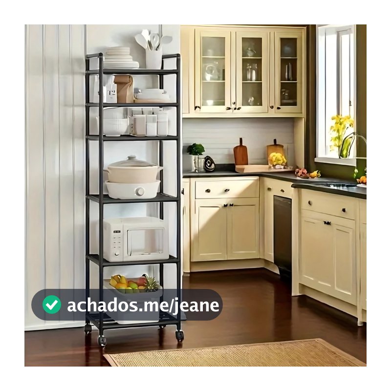 Estante 6 Prateleiras Cozinha de Aço Multiuso Panelas Casa Sala organizadora estante para sapateira banheiro rack