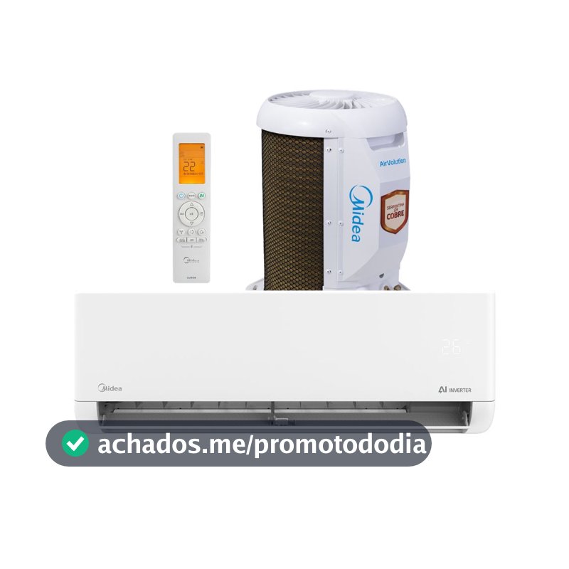 Ar Condicionado Split 9000 BTUs Inverter AI AirVolution Frio Midea