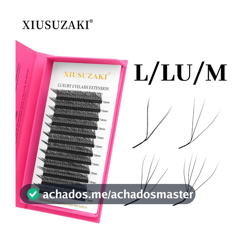 XIUSUZAKI L/LU（M） Curvatura YY/3D/4D/5D W Cílios Enxertados Fox Eyes Premade Volume De Ventilador