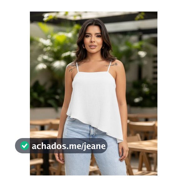 Regata Feminina Assimétrica Blusa Elegante De Alcinha Cropped Assimétrico
