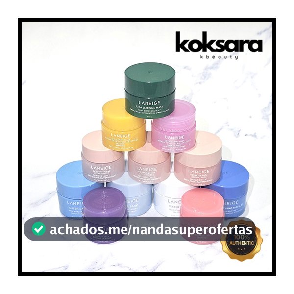 Laneige Máscara De Dormir Água 15ml , cica 8ml , 10ml , barry 3ml , Sweet Candy Creme gel Hidratante bouncy E Firme Intensivo 10ml Gummy Bear 3ml