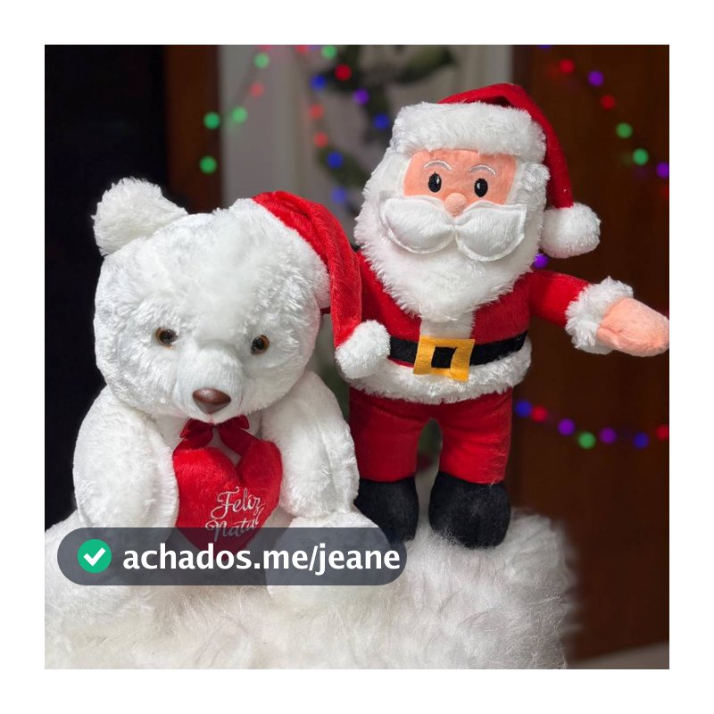 🎅 Papai Noel de Pelúcia 37cm e 30cm – Enfeite Natalino Decorativo Macio Presente de Natal 🎄