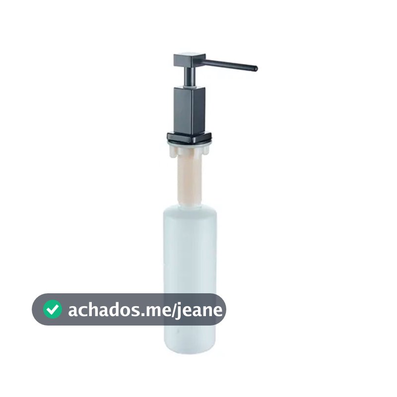 Dispenser Detergente Embutir Pia/Cozinha Preto - Demima