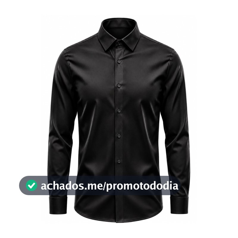 Camisa Social Masculina Manga Longa Lisa Premium com Elastano Antiamaassante para Trabalho e Festas e LOVE INSIDE