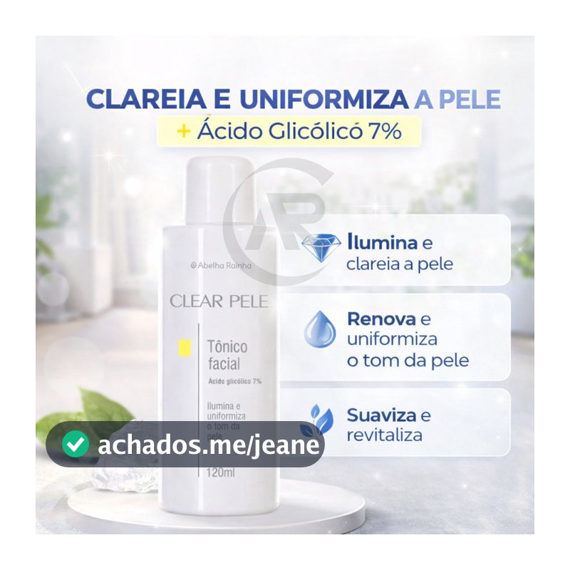 Loção Tônica Clareadora Facial Clear Pele - Abelha Rainha Aplicação Noite Tipo De Pele