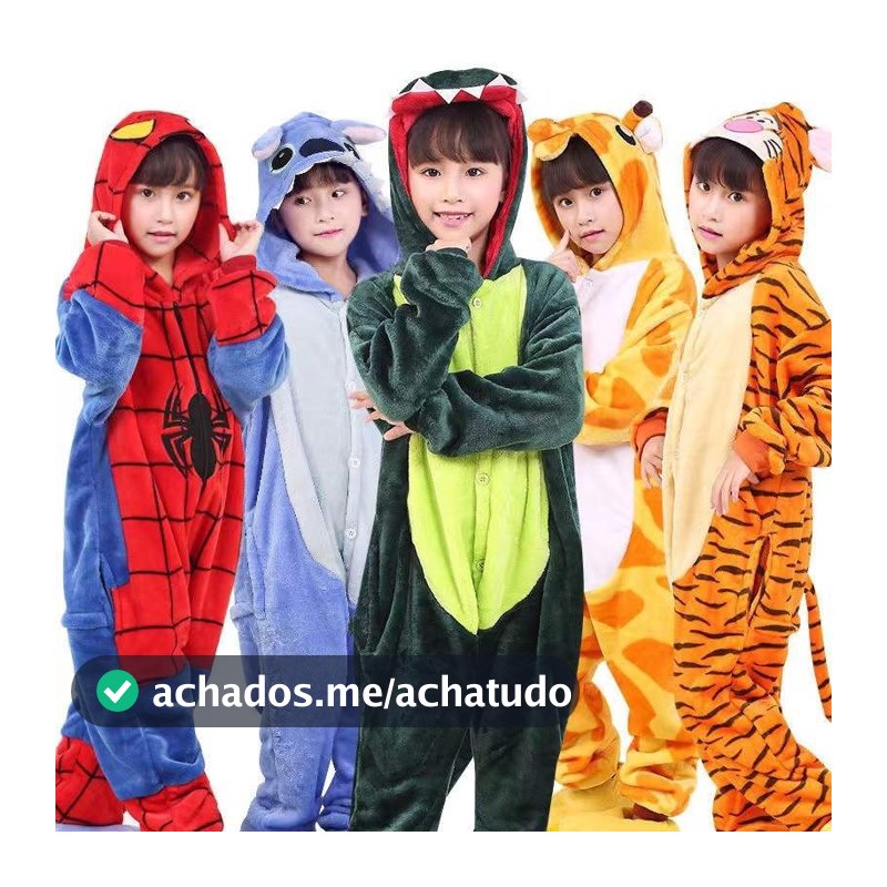 Pijama de inverno de flanela quente e confortável para adultos e crianças, trajes de anime