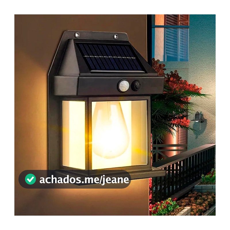 Luminaria Solar Com Sensor Luz De Parede 3 Modos De Iluminação, Luz Solar Impermeável, Energia Sola