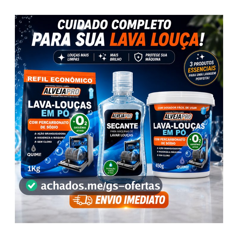 Sabão para Lava-Louças em Pó e secante de louças