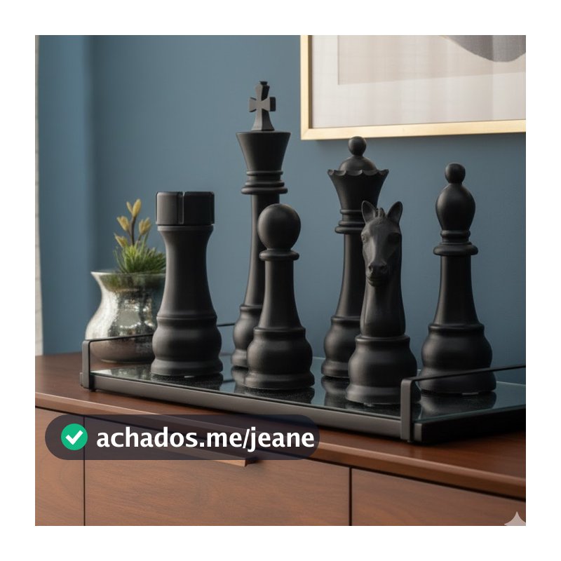 Escultura Decorativas Peças Do Xadrez Kit 6 pçs do Xadrez Luxo Escritório Sala