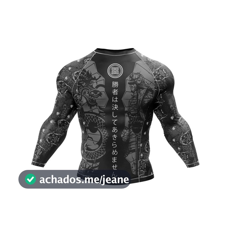 Rashguard Jiu Jitsu Luta Kimura Japao Oriental Cidades Kanji