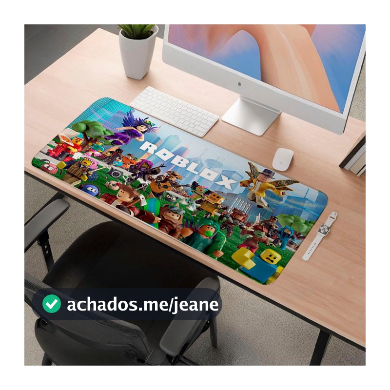 Mousepad Gamer Speed Premium 70x35cm Borda Costurada Estampado Diversos Modelo Roblx Blox Fruits