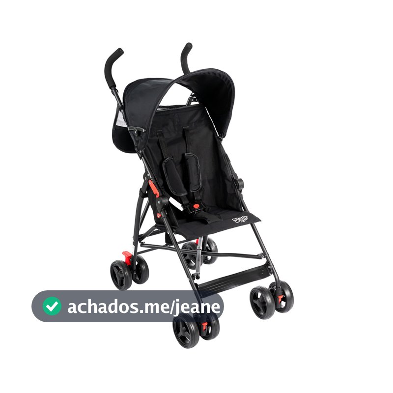 Carrinho De Bebê Passeio Guarda Chuva Styll Baby Preto