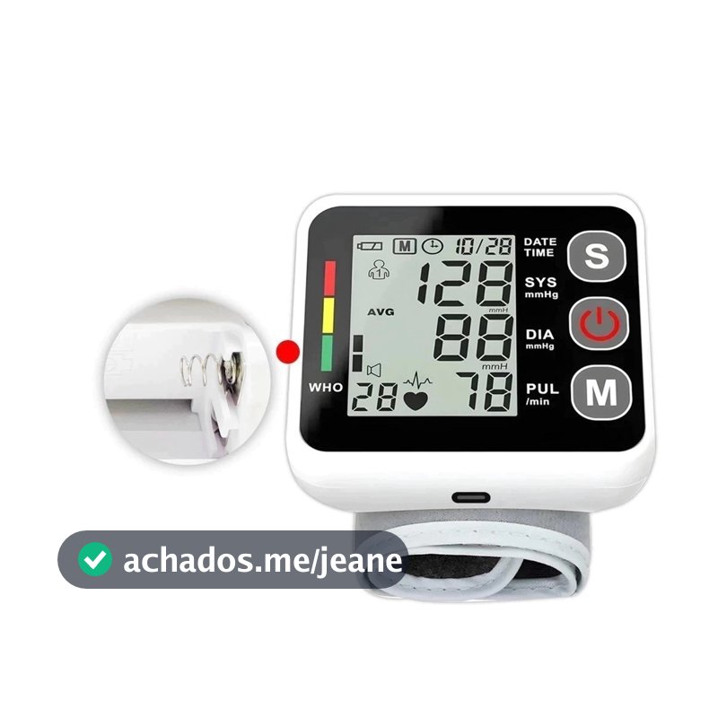 Medidor Pressão Digital De Pulso Com Voz Monitor Inteligente Aparelho De Pressão
