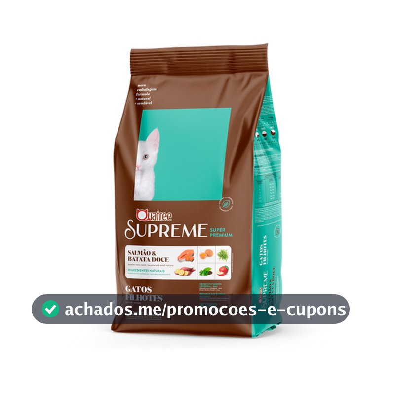 Quatree Supreme Gatos Filhotes Salmão Batata Doce 10.1kg