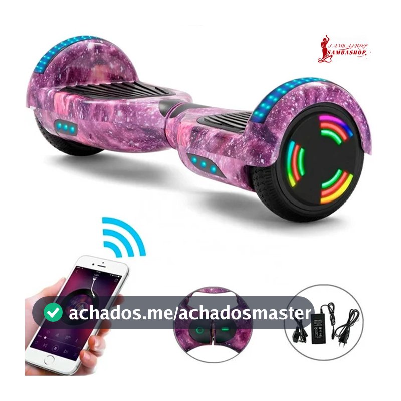 Overboard Infantil 6.5" - Skate Elétrico com Caixa de Som Bluetooth e Bateria Longa Duração