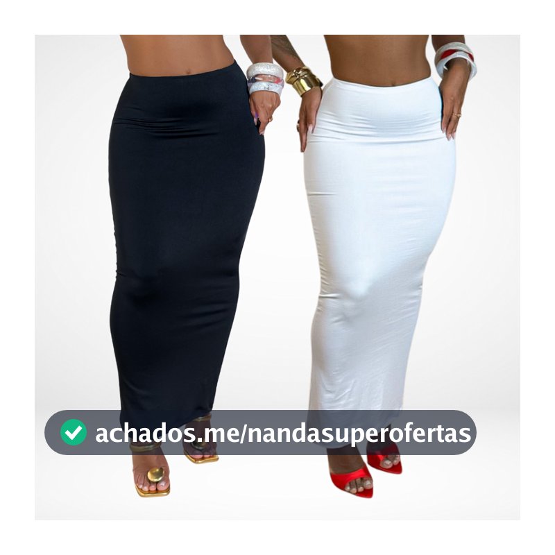 Saia Tubinho Feminina Suplex Premium Justa Confortável Moda Casual Festa Balada Envio Imediato