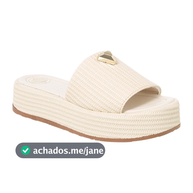 Sandália Feminina Tamanco Flat Plataforma Flatform Confortável Lancellotti