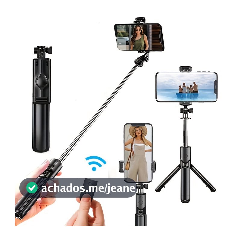 Bastão Pau de Selfie Retrátil Bluetooth suport tripé para celular com controle