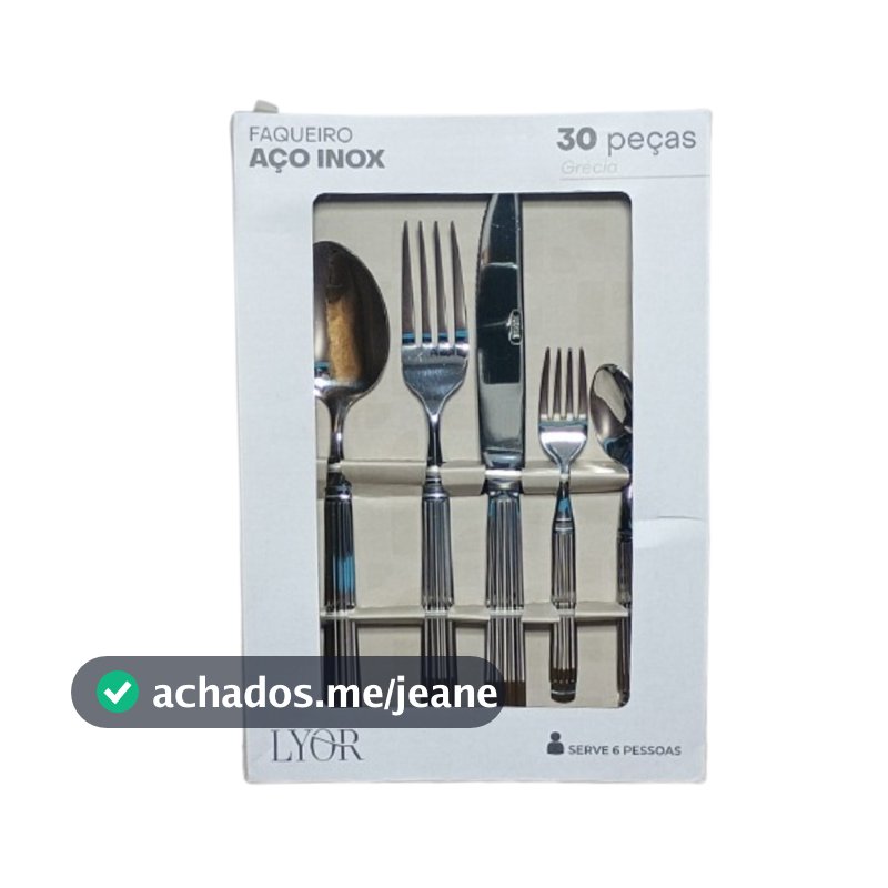 Faqueiro Aço Inox Prata 30 Peças Talheres Grécia Lyor