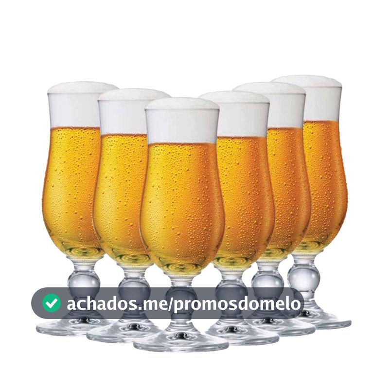 Jogo de Taças Kassel M, Taça de Cristal 6pcs, 270ml - Ruvolo