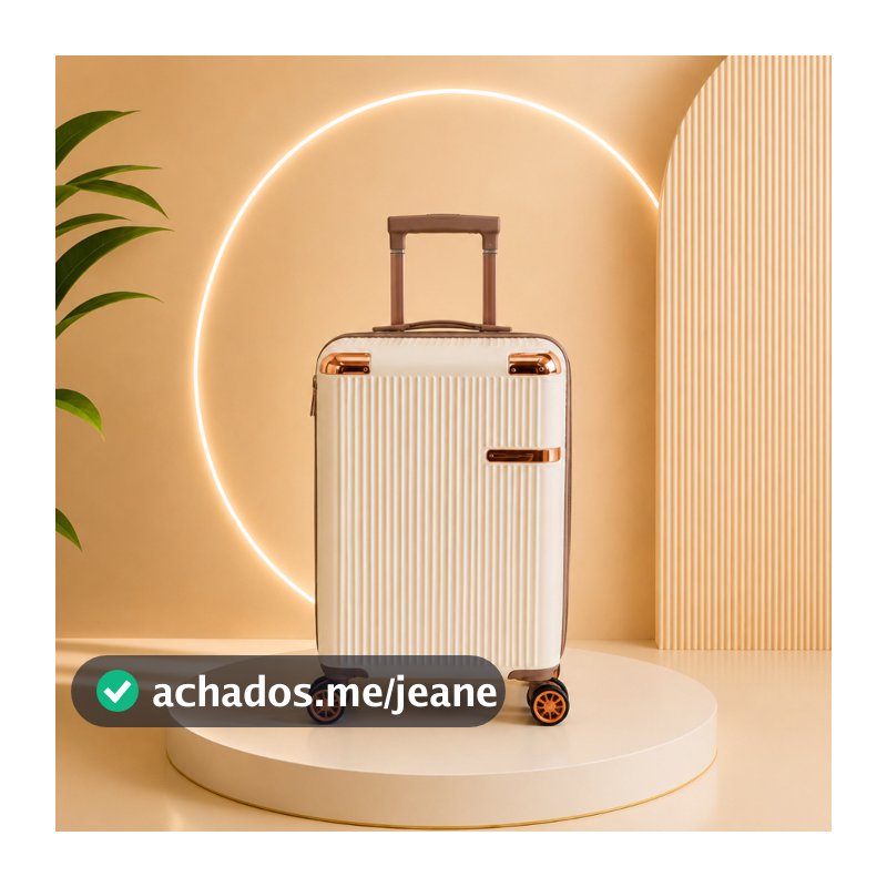 Mala De Viagem Luxo Executiva Avião Bordo Rígida Abs 10KG Cadeado TSA Rodas Dupla 360 Resistente Pequena Média Grande