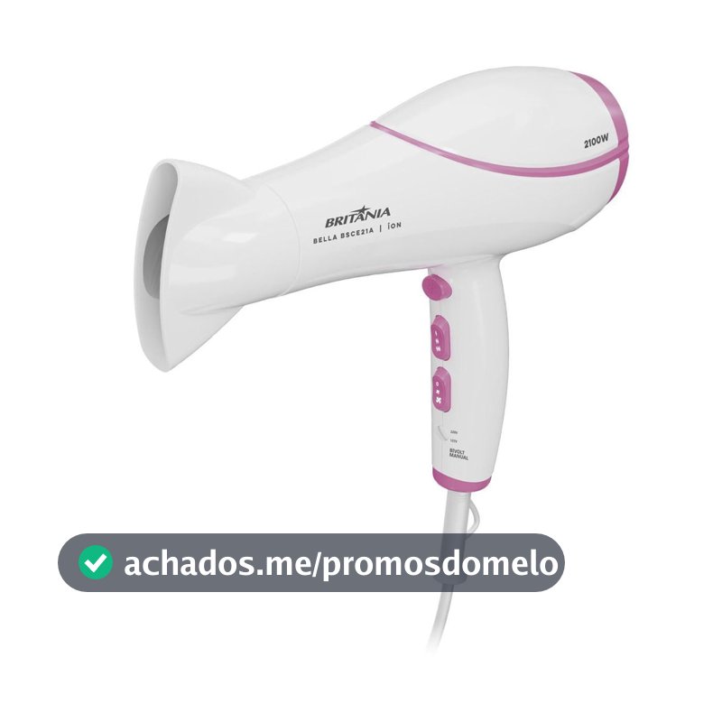 Secador de Cabelos Britânia Bivolt 2100W BELLA BSCE21A