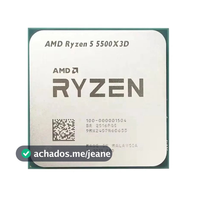 AMD Ryzen 5 5500X3D, 4.0GHz Max Turbo, Cache 96MB, AM4, (Novo S/Box)