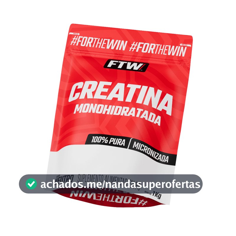 Creatina Monohidratada Pura 1kg, 500g, 700g e  300g Refil - FTW