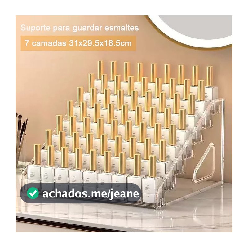 Espositor de Esmaltes 3/5/7 Andares Organizador de Cosméticos Acrílico Transparente Para Maquiagem Batons Perfumes