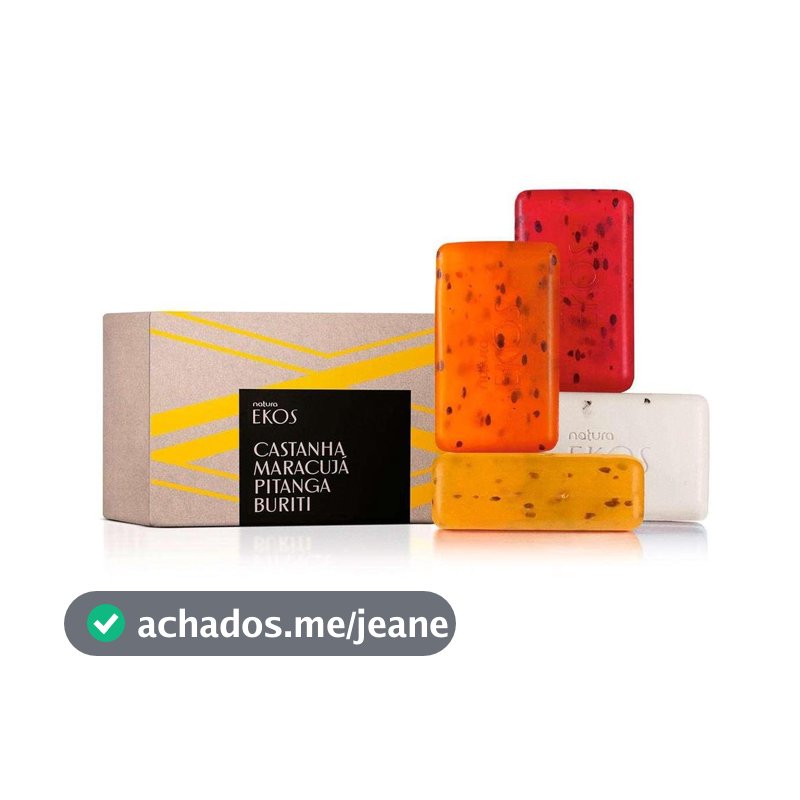 Sabonete em Barra Esfoliante Refrescante Ekos 4un de 100g