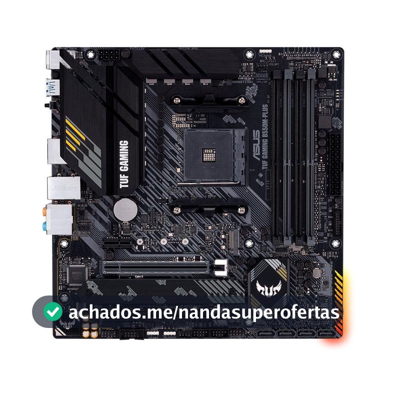 Placa-Mãe AMD AM4 Asus TUF GAMING B550M-Plus - 90MB14A0-C1BAY0