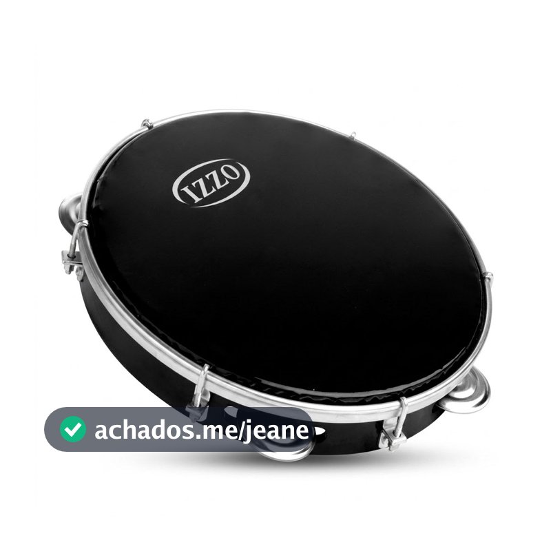 Pandeiro Izzo 10 ABS Preto Profissional