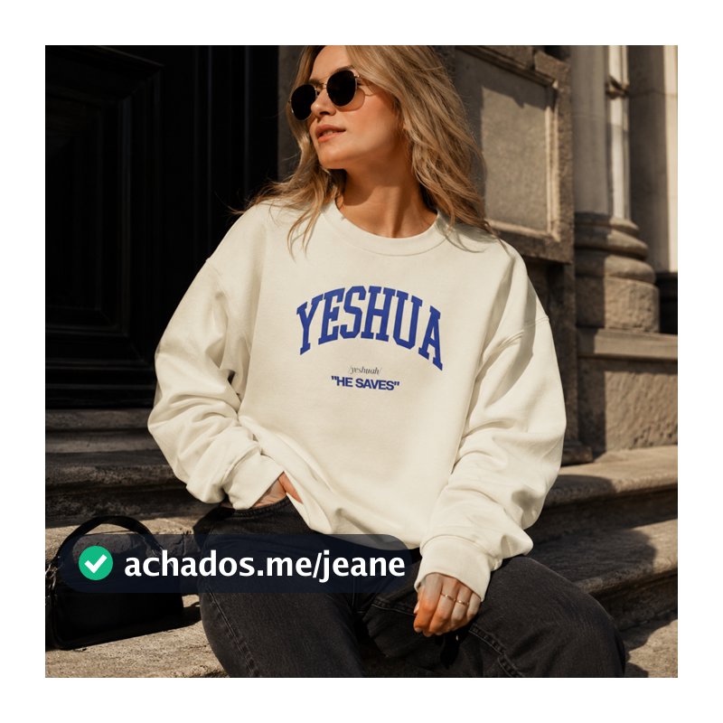 Moletom Feminino Blusas Frio Moletim Yeshua Jesus Cristão Religioso
